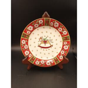 Charlton Hall By Kobe Porcelain Christmas Rocking Horses Desset Plates Japan